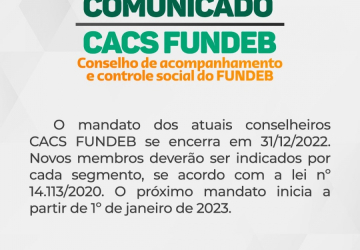 COMUNICADO CACS FUNDEB