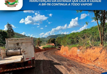 A prefeitura de Vermelho Novo por meio da secretaria municipal de obras vem realizando um excelente trabalho na estrada que liga a cidade a BR-116.