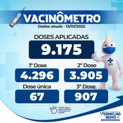 Vacinômetro atualizado  13/01/2022